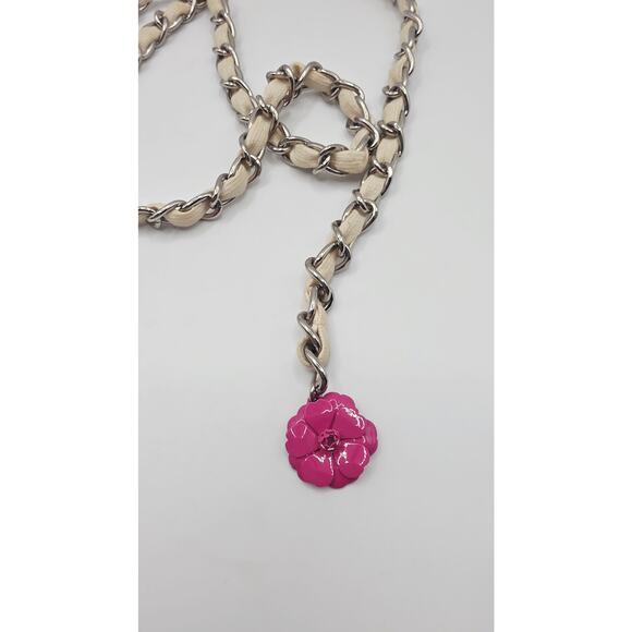 Chanel Gold-tone white leather 2004 Chain-Link Belt M sz - Picture 5 of 11